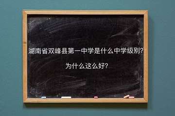 湖南省双峰县第一中学是什么中学级别为什么这么好？排名第几？