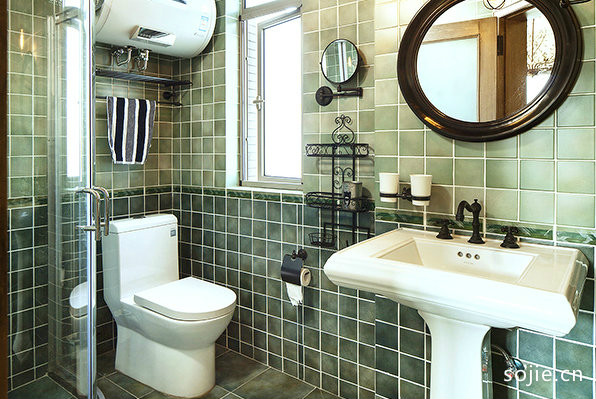 卫生间面积太小不要浴室柜 厕所小洗手台盆放客厅效果图