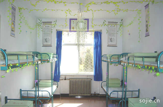 5款大学寝室布置设计图片 学生寝室室内文化布置装饰效果图
