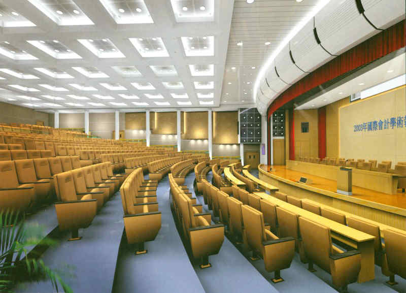学校多功能厅装修效果图 4款大型多功能会议室报告厅设计方案图