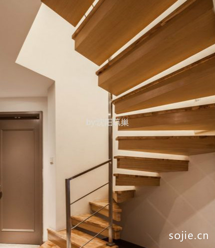 玄关 楼梯_现代简约风格108平米套房房子装饰效果图