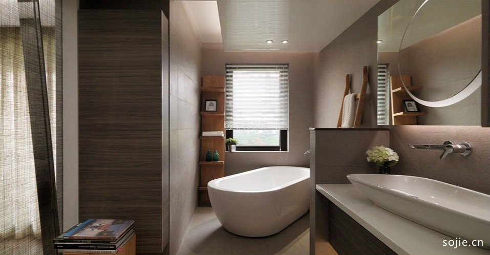 浴室 浴缸_6.57万预算140平米三室两厅装修效果图